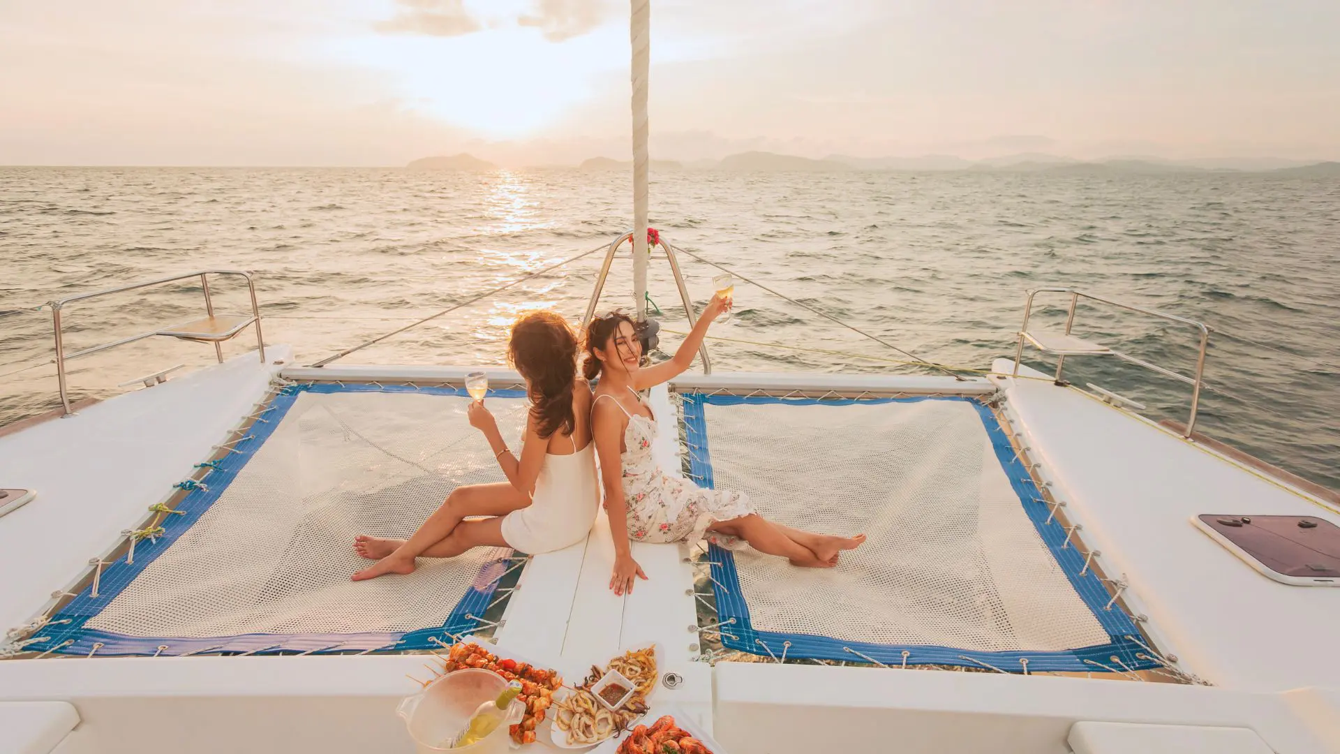sunset catamaran