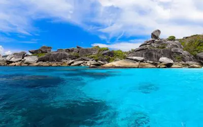 Las islas Similan vistas desde el mar