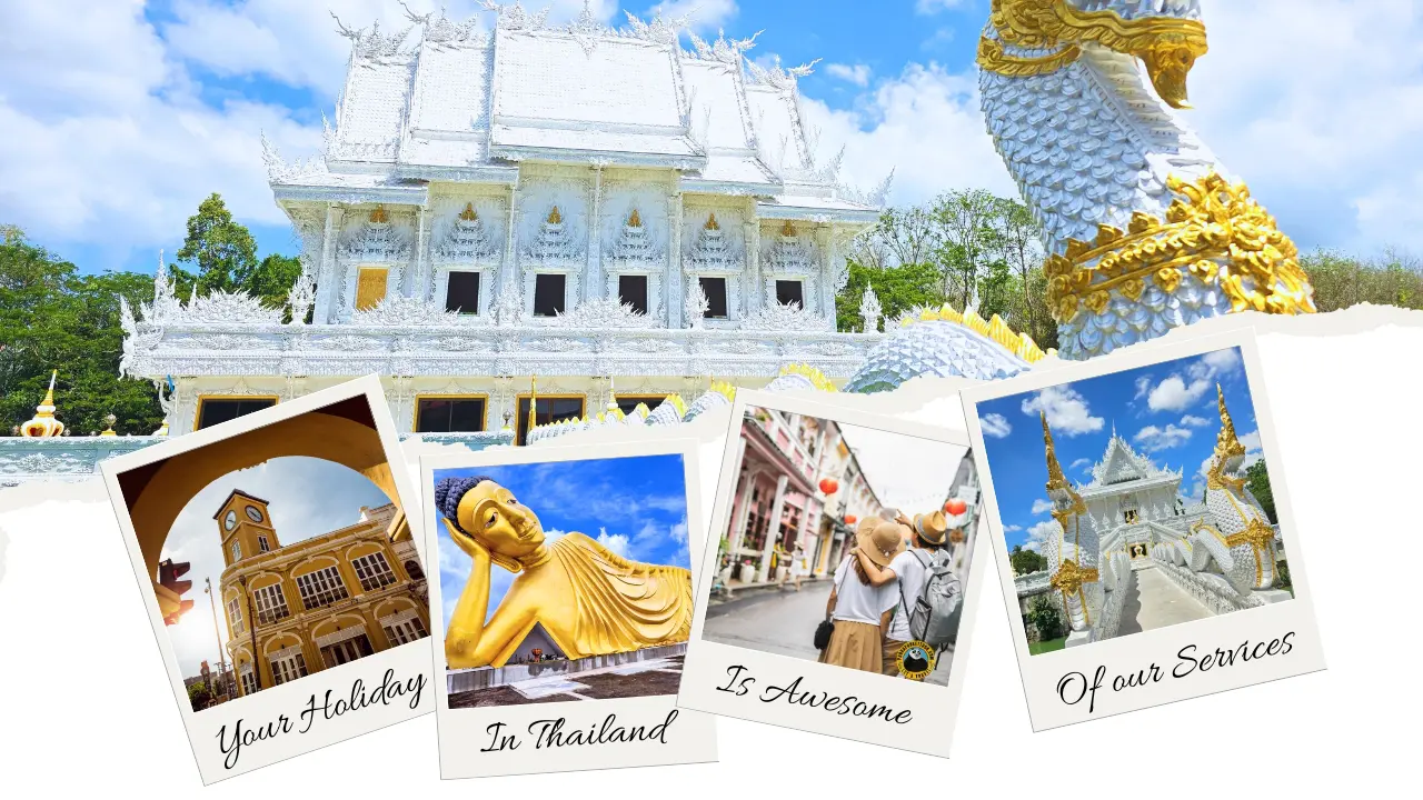 Visita à cidade Phuket Town Buda Reclinado Templo Branco em espanhol