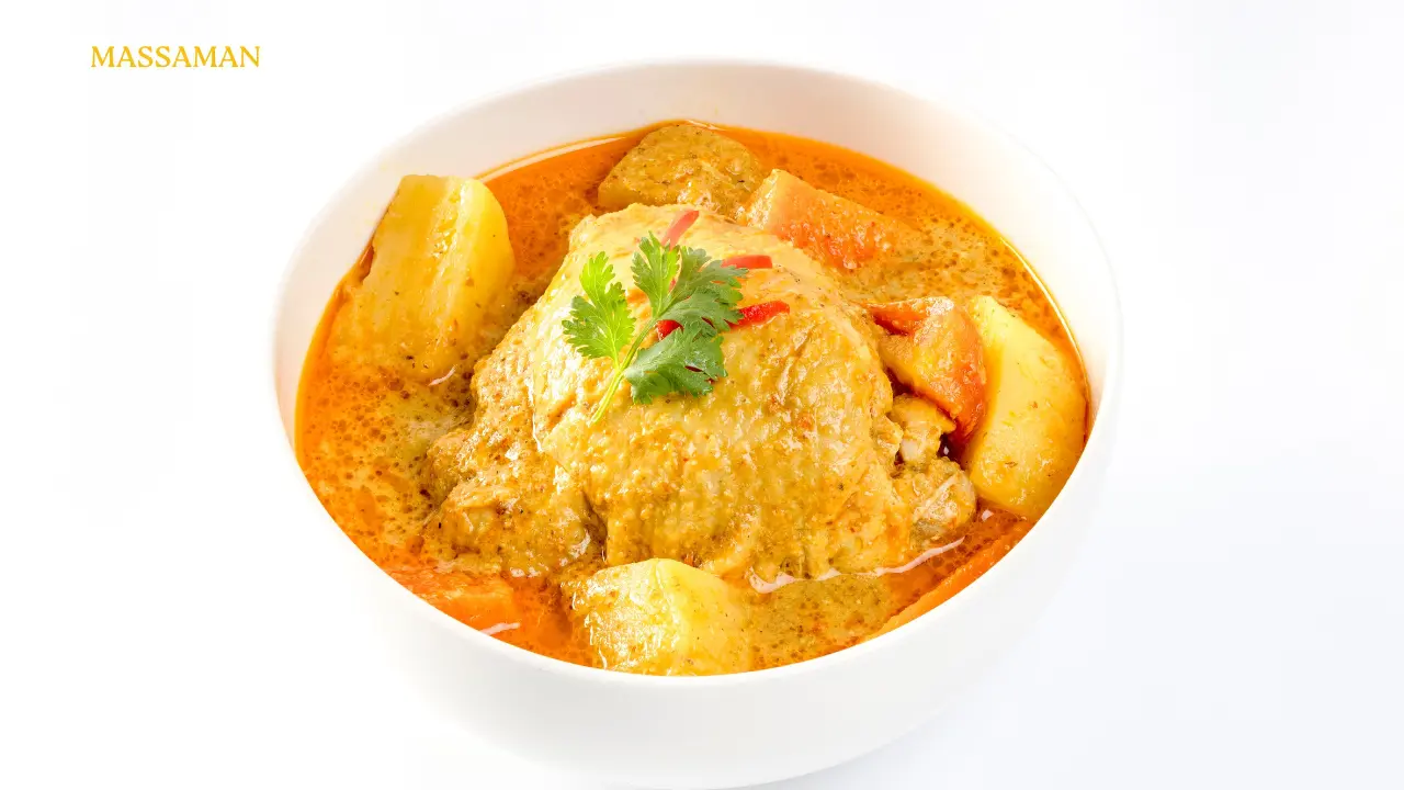 Making massaman curry in the Thai cooking class in Phuket