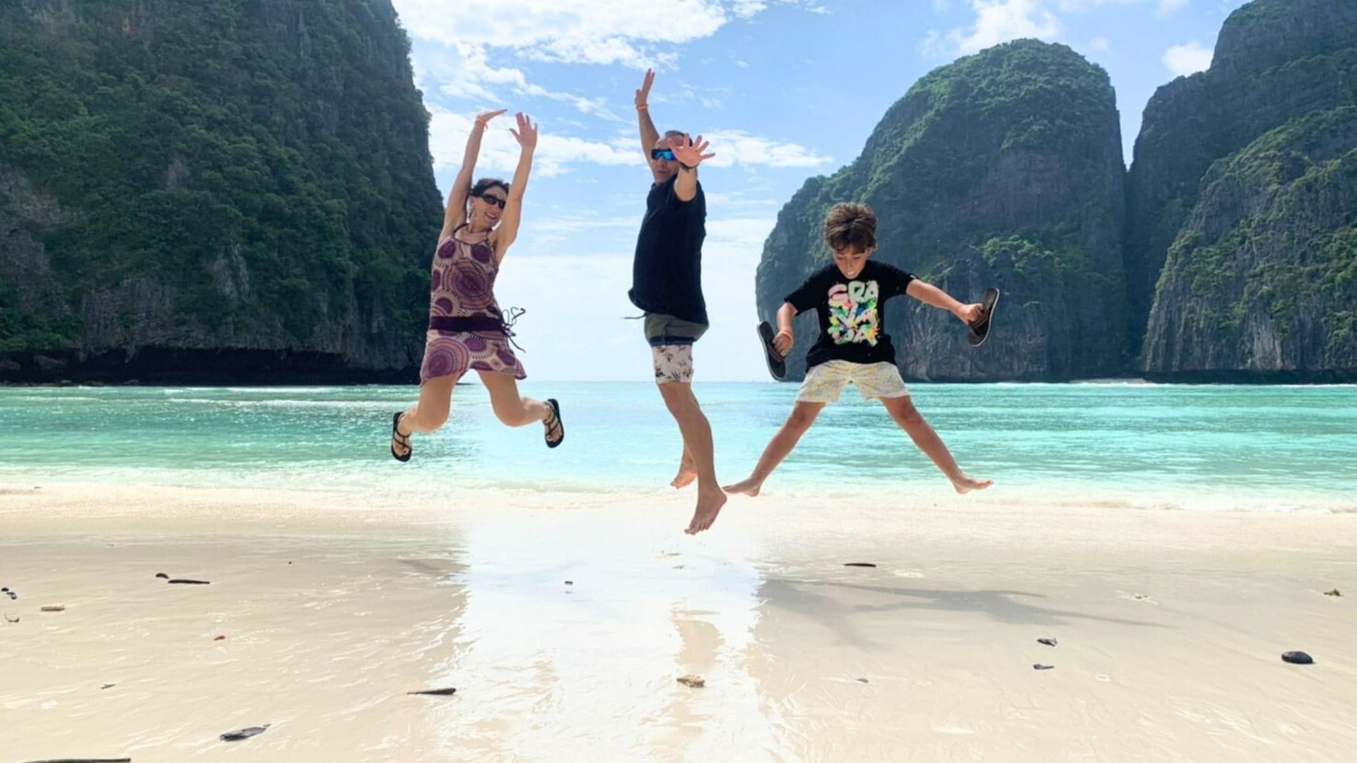 familia en maya bay