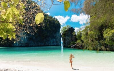 Playa de aguas turquesa en Hong Island, en Krabi